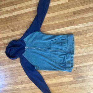 Navy blue/Pale green Old Navy zip-up sweathshirt kids XL